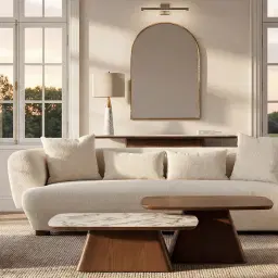 Dunstan Amber Brown Veneer High Coffee Table