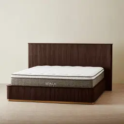 San Pierre Ebony Brown Ash Veneer King Bed