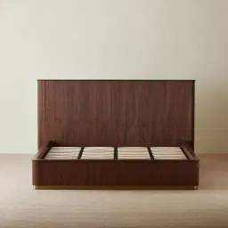 San Pierre Walnut Veneer King Bed
