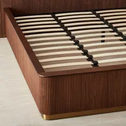 San Pierre Walnut Veneer King Bed