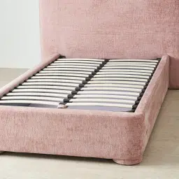 Poppy Dusty Pink Chenille Fabric King Single Bed