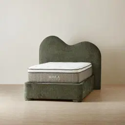 Poppy Green Chenille Fabric King Single Bed