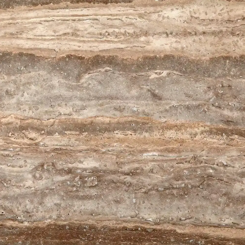 Monolith Natural Silver-Grey Travertine Dining Table