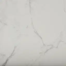 Archie Black Single-leg Console Table with Statuario White Sintered Stone Top