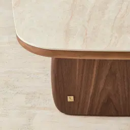 Sierra Walnut Brown Coffee Table - Sintered Stone Top