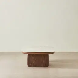 Sierra Walnut Brown Coffee Table - Sintered Stone Top