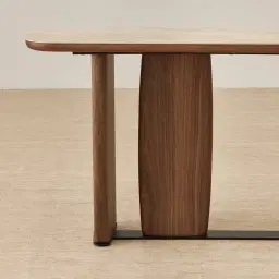 Sierra Walnut Brown Console Table - Sintered Stone Top