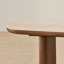 Sierra Walnut Brown Console Table - Sintered Stone Top