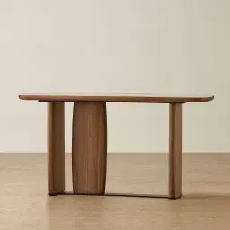 Sierra Walnut Brown Console Table - Sintered Stone Top
