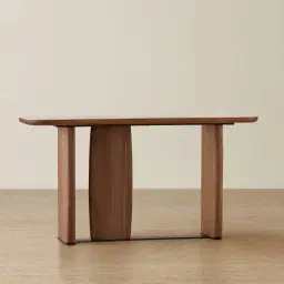 Sierra Walnut Brown Console Table - Sintered Stone Top
