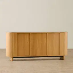 Sierra Light Wood Sideboard - Sintered Stone Top