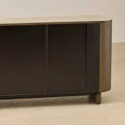 Sierra Dark Wood Sideboard - Sintered Stone Top