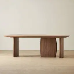Sierra Walnut Brown Dining Table - Wooden Top 240x120cm
