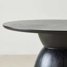 Xavier Black Wooden Round Dining Table