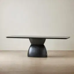 Xavier Black Wooden Rectangular Dining Table - 240x120cm