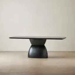 Xavier Black Wooden Rectangular Dining Table - 200x100cm