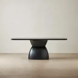 Xavier Black Wooden Rectangular Dining Table - 200x100cm