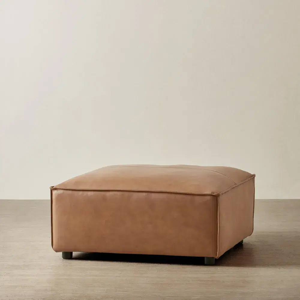 Lainey Medium Tan Sofa - Ottoman