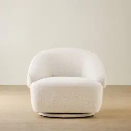 Verage Stone White Swivel Occasional Chair