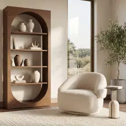 Verage Stone White Swivel Occasional Chair