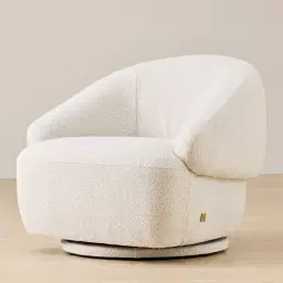 Verage Stone White Swivel Occasional Chair