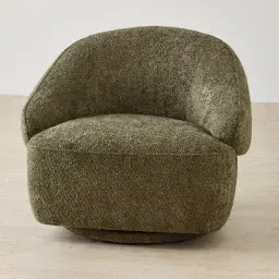 Verage Winter Moss Woven Fabric Swivel Occasional Chair