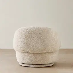 Verage Mid Beige Woven Fabric Swivel Occasional Chair