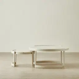 Pironi Matte Beige Latte Outdoor Coffee Table