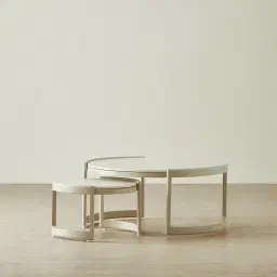 Pironi Matte Beige Latte Outdoor Coffee Table