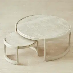 Pironi Matte Beige Latte Outdoor Coffee Table