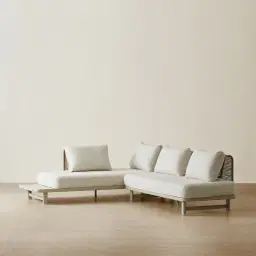 Luciana Matte Beige Latte 4-Seater Outdoor Sofa