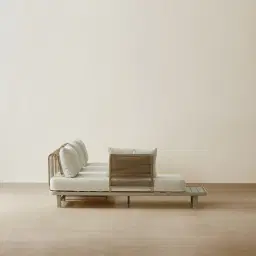 Luciana Matte Beige Latte 4-Seater Outdoor Sofa