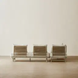 Luciana Matte Beige Latte 4-Seater Outdoor Sofa