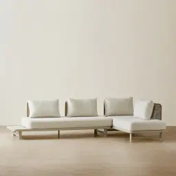 Luciana Matte Beige Latte 4-Seater Outdoor Sofa