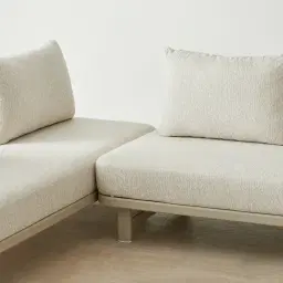 Luciana Matte Beige Latte 4-Seater Outdoor Sofa