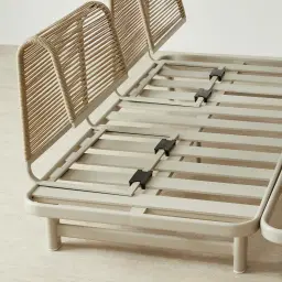 Luciana Matte Beige Latte 4-Seater Outdoor Sofa