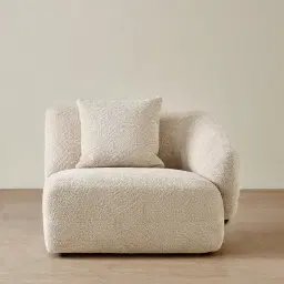 Willow Mid Beige Woven Fabric Modular Right Arm Seat