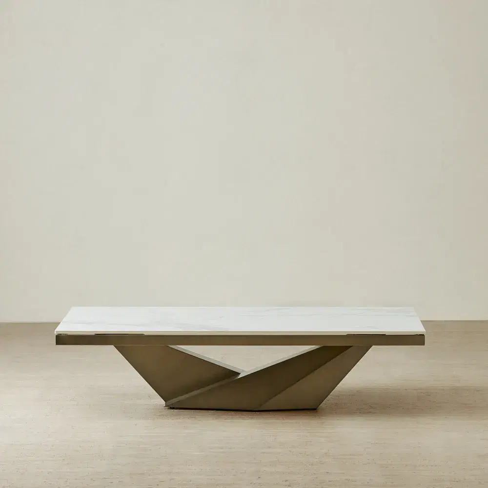 Vania Statuario White Sintered Stone Coffee Table