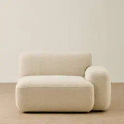 Capri Pearl Beige Modular 1 Seater Right Arm
