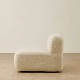 Capri Pearl Beige Modular 1 Seater Armless