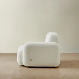 Capri Stone White Modular 1 Seater Right Arm