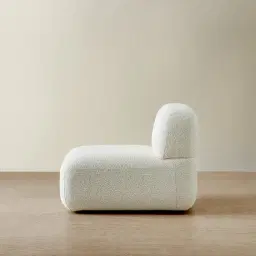 Capri Stone White Modular 1 Seater Armless