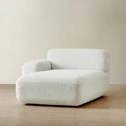 Capri Stone White Modular Left Chaise