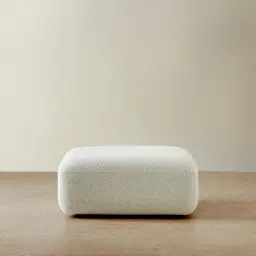 Capri Stone White Modular Ottoman