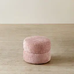 Polly Kids Dusty Pink Chenille Fabric Play Stool