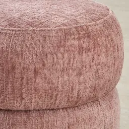Polly Kids Dusty Pink Chenille Fabric Play Stool