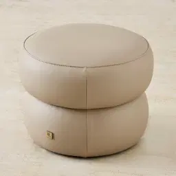 Polly Kids Sand Beige Vegan Leather Play Stool
