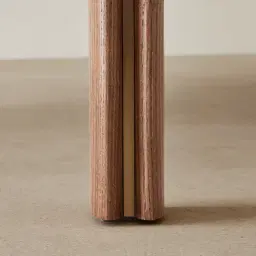 Portobello Pandora Brown Sintered Stone Top Dining Table - Toffee Brown Ash Legs 160x90cm