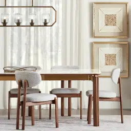 Portobello Pandora Brown Sintered Stone Top Dining Table - Toffee Brown Ash Legs 270x120cm