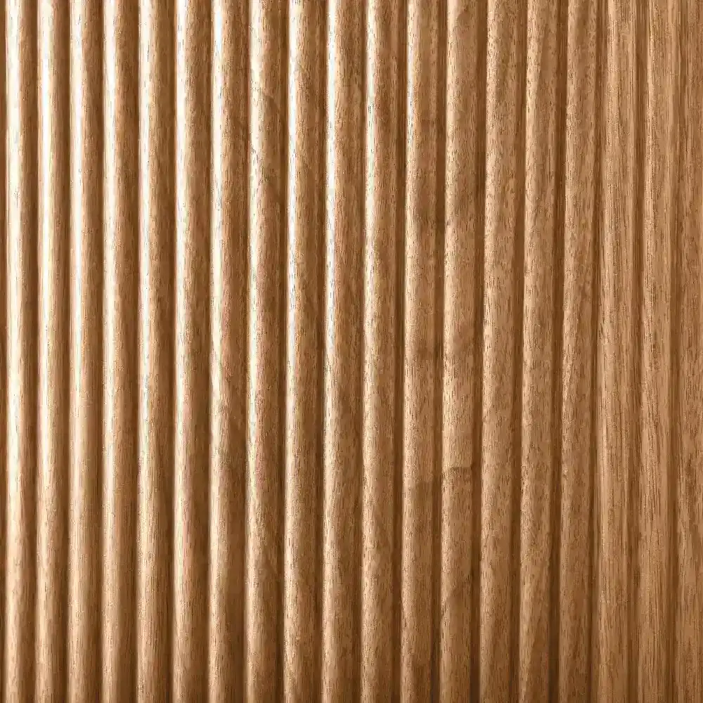 San Pierre Light Brown Ash Veneer Single Leg Rectangular Dining Table with Travertine Finish Sintered Stone Top - 270x120cm